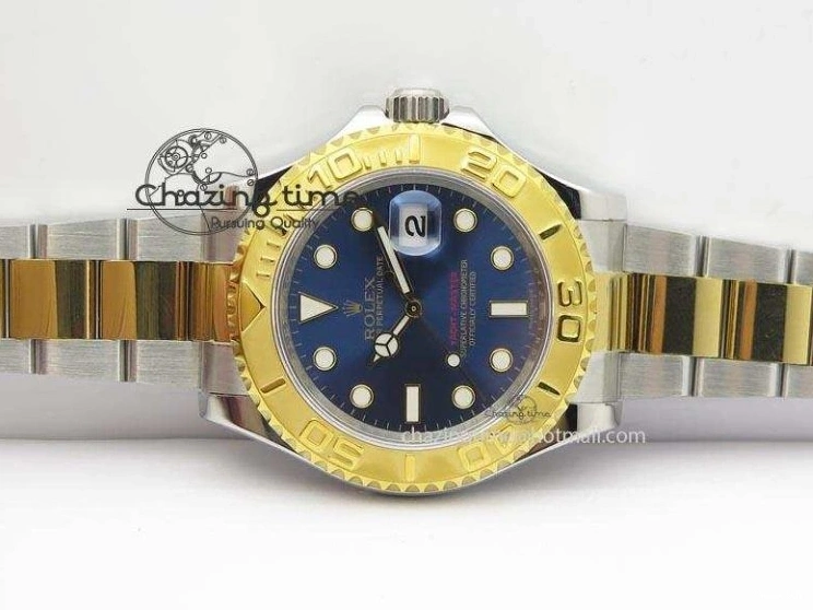 Dial Bracelet Yacht-Master 116622 On SS JF Best Blue A2836 Edition YG 0215